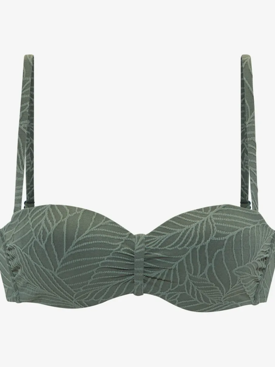 Haut de bikini bandeau à armatures avec bretelles multiway