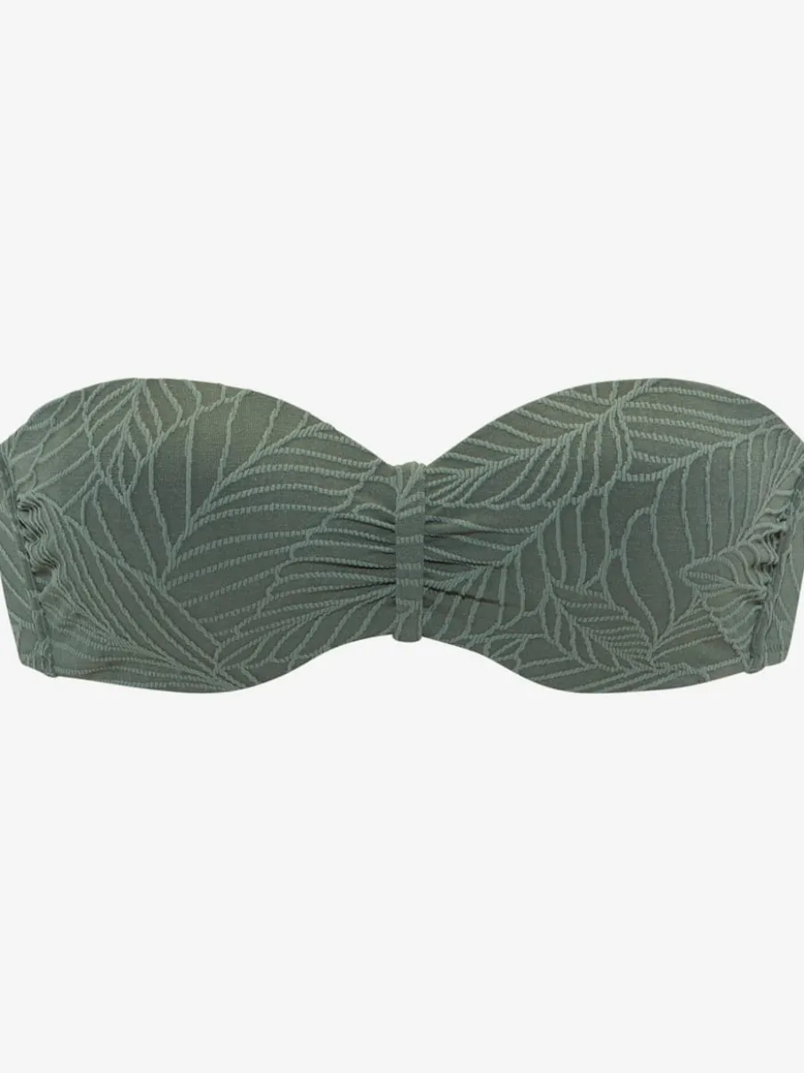 Haut de bikini bandeau à armatures avec bretelles multiway