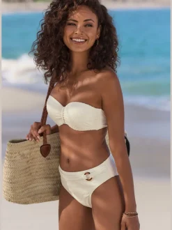 Haut de bikini bandeau à armatures avec bretelles multiway