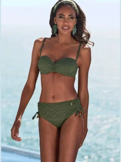 Haut de bikini bandeau à armatures avec bonnets intégrés