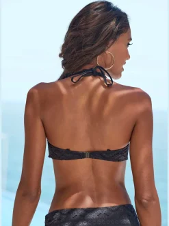 Haut de bikini bandeau à armatures avec bonnets intégrés