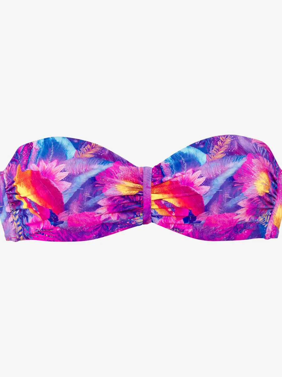 Haut de bikini bandeau à armatures avec bonnets renforcés et garnissage