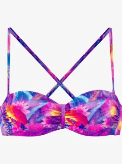 Haut de bikini bandeau à armatures avec bonnets renforcés et garnissage