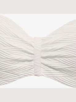 Haut de bikini bandeau structuré avec bonnets rembourrés