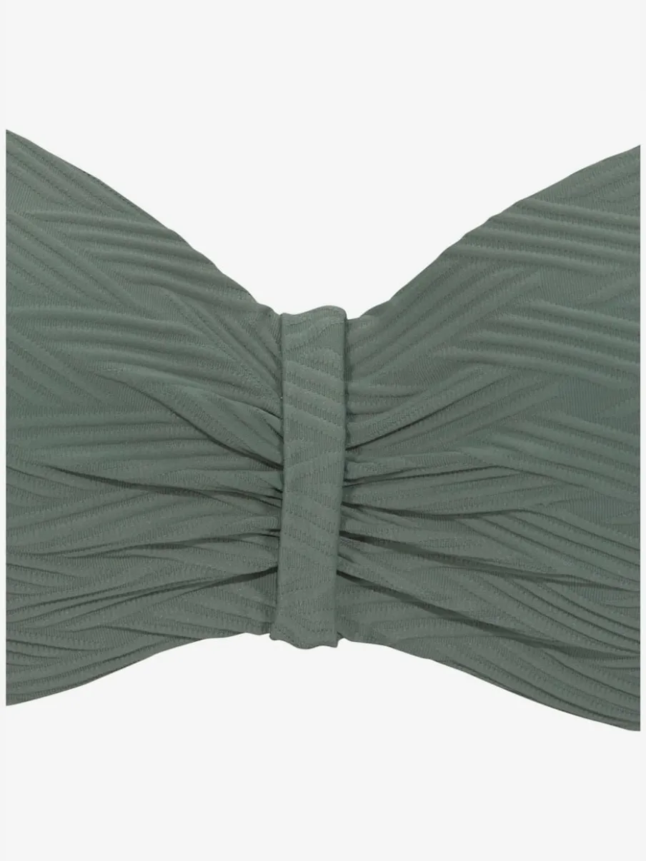 Haut de bikini bandeau structuré avec bonnets rembourrés