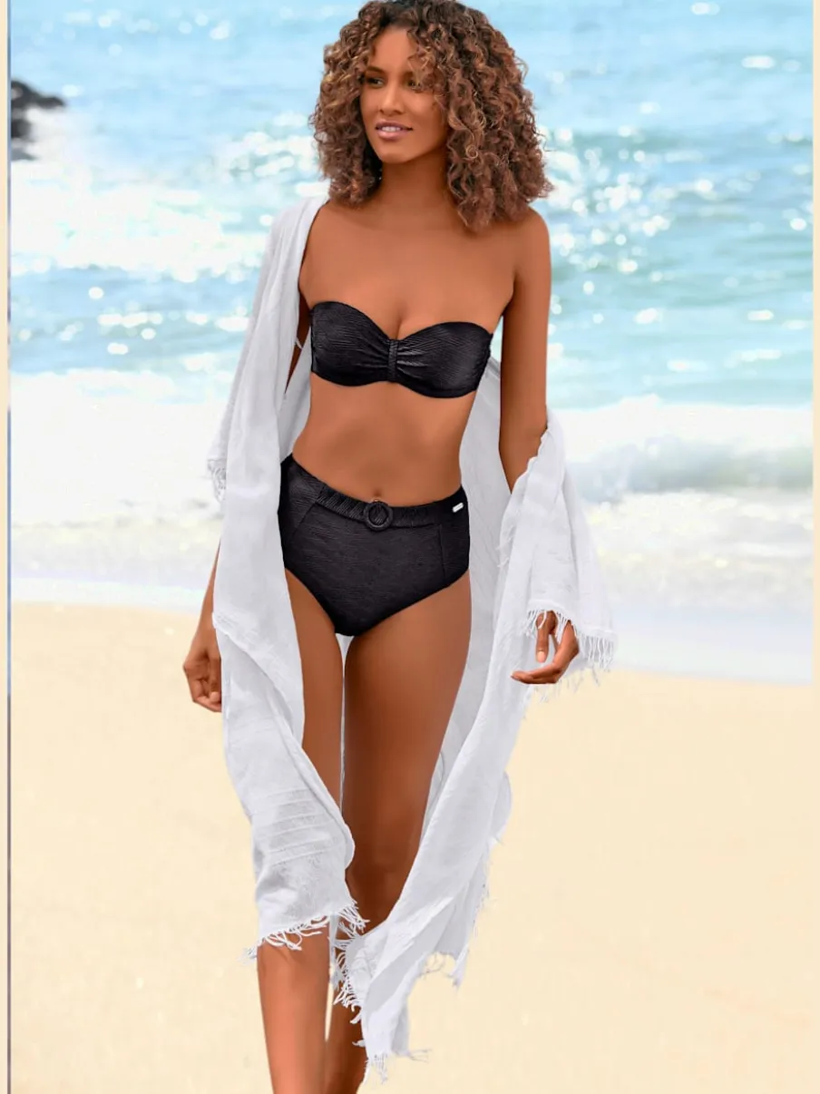 Haut de bikini bandeau structuré avec bonnets rembourrés