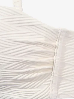 Haut de bikini bandeau structuré avec bonnets rembourrés
