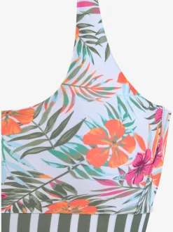 Haut de bikini bustier à motifs floraux avec bonnets amovibles