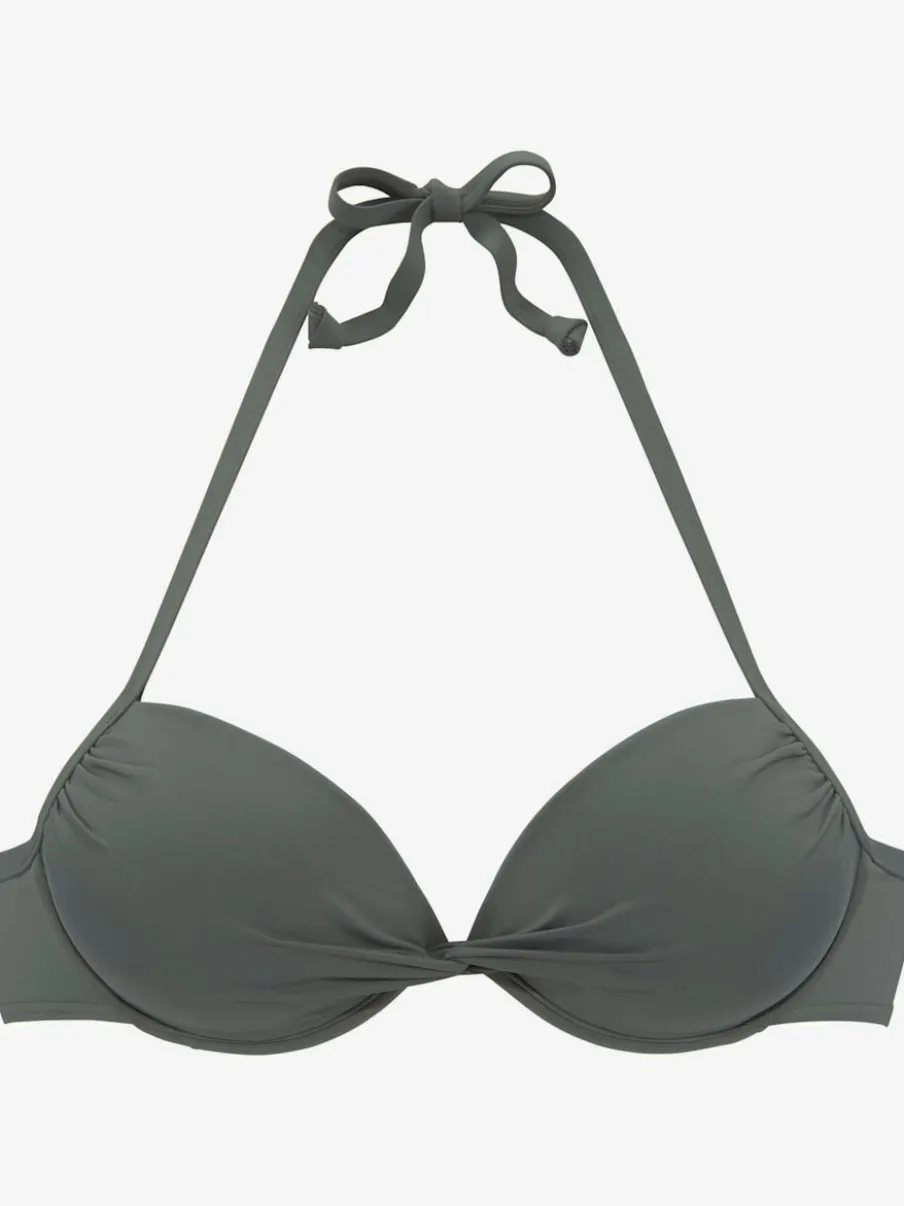 Haut de bikini à nouer avec bonnets garnissés