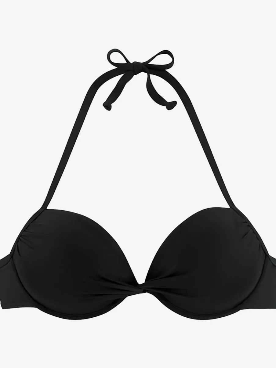 Haut de bikini à nouer avec bonnets garnissés