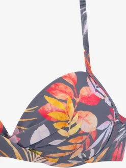Haut de bikini push-up imprimé avec bonnets rembourrés