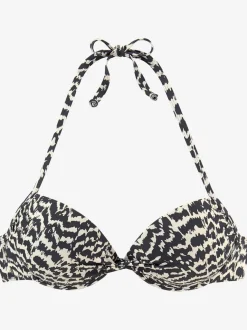 Haut de bikini push-up à nouer avec motifs graphiques