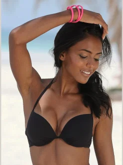 Haut de bikini push-up à nouer dans le cou avec bonnets rembourrés