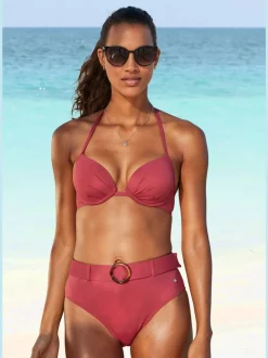 Haut de bikini push-up à nouer dans le cou