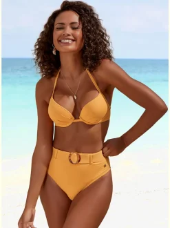 Haut de bikini push-up à nouer dans le cou