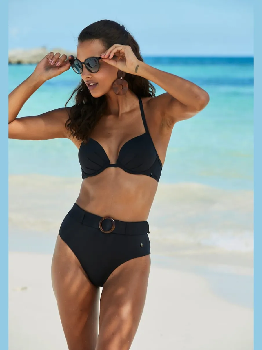 Haut de bikini push-up à nouer dans le cou