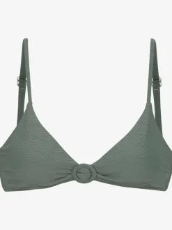 Haut de bikini triangle avec anneau décoratif et bonnets amovibles