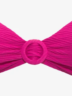 Haut de bikini triangle avec anneau décoratif et bonnets amovibles