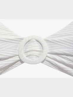Haut de bikini triangle avec anneau décoratif et bonnets amovibles