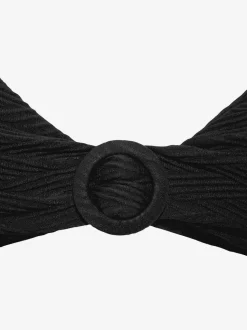 Haut de bikini triangle avec anneau décoratif et bonnets amovibles