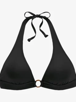Haut de bikini triangle avec bonnets amovibles et anneau devant