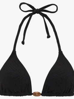 Haut de bikini triangle avec bonnets amovibles et perle décorative
