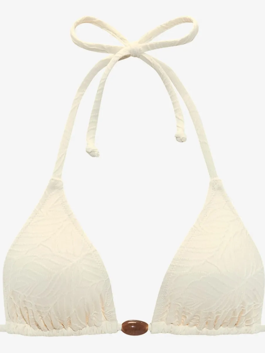 Haut de bikini triangle avec bonnets amovibles et perle décorative