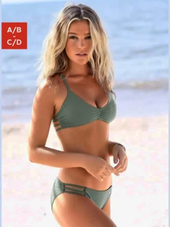 Haut de bikini triangle avec bonnets remplaçables en microfibre