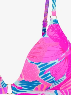 Haut de bikini triangle avec imprimé floral tropical