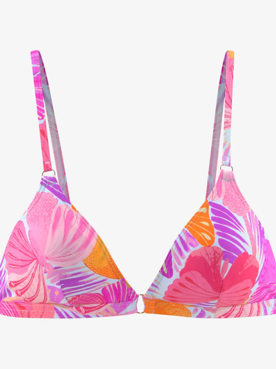 Haut de bikini triangle avec imprimé floral tropical