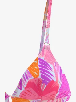 Haut de bikini triangle avec imprimé floral tropical