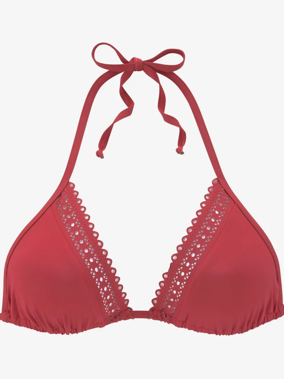 Haut de bikini triangle avec motif ajouré décoratif