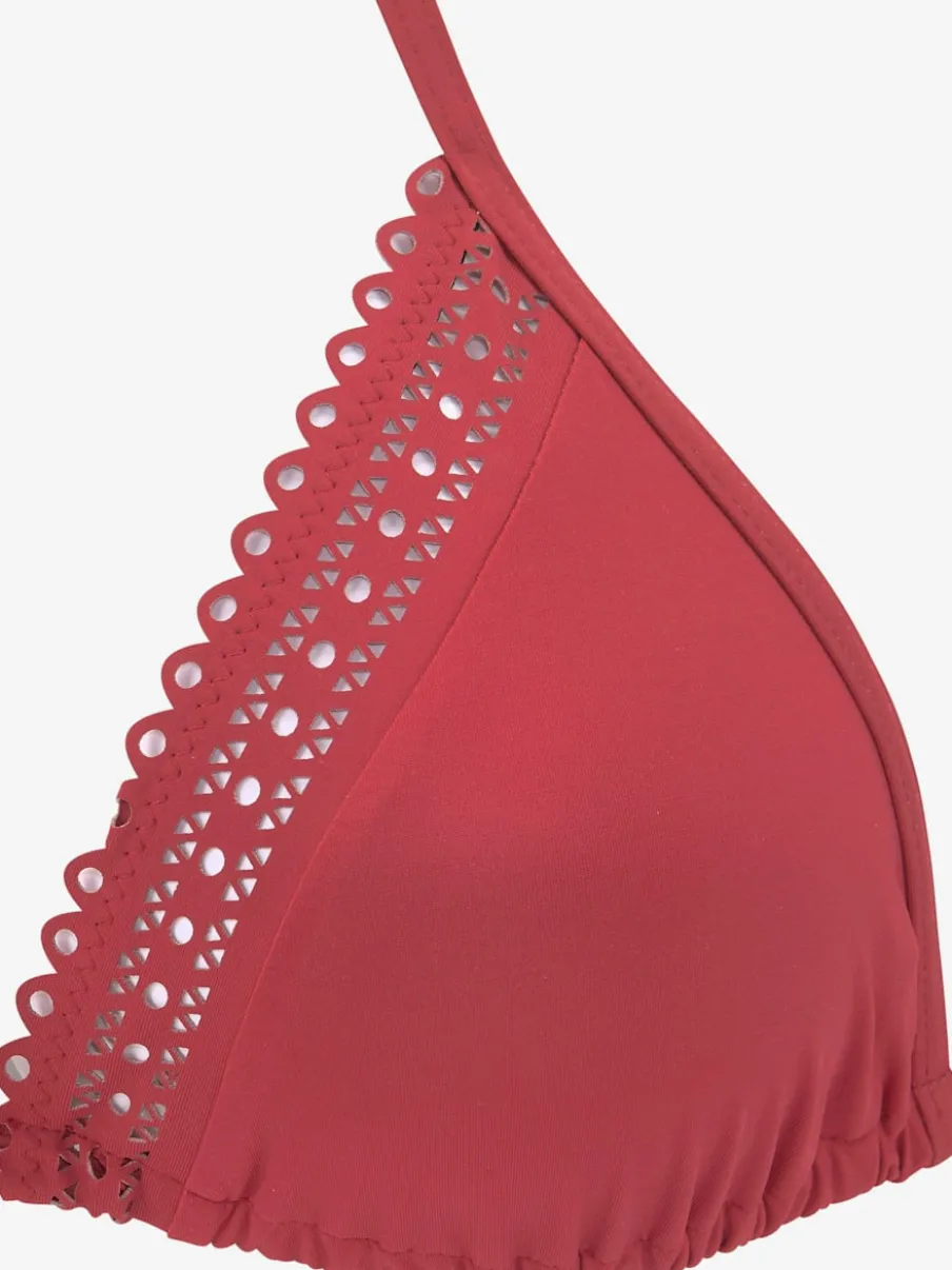 Haut de bikini triangle avec motif ajouré décoratif