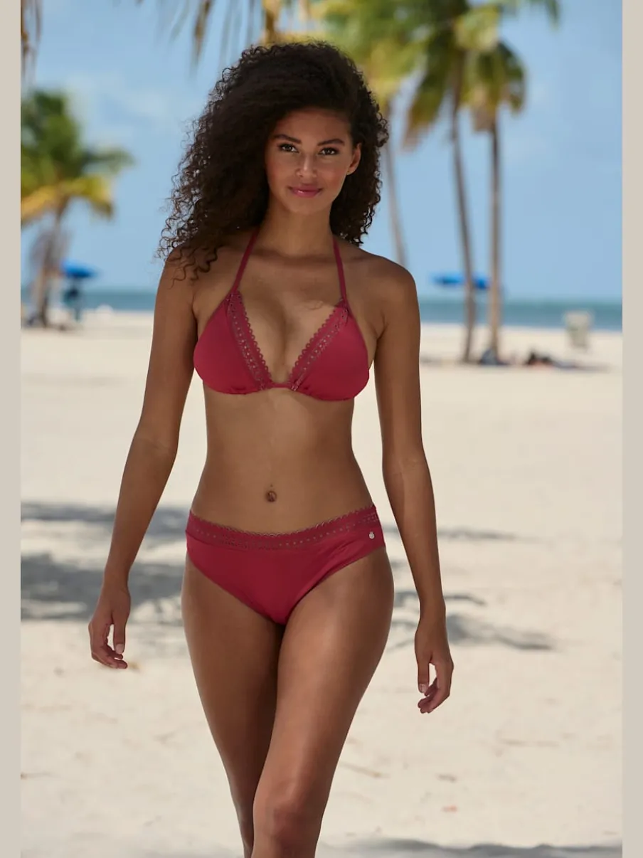 Haut de bikini triangle avec motif ajouré décoratif