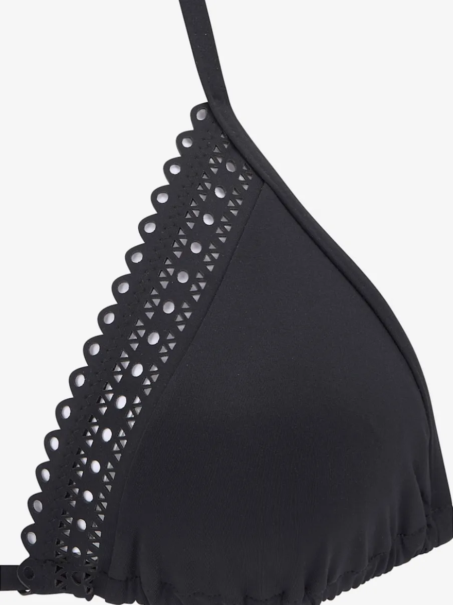 Haut de bikini triangle avec motif ajouré décoratif