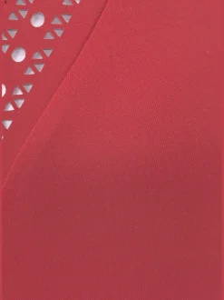 Haut de bikini triangle avec motif ajouré décoratif