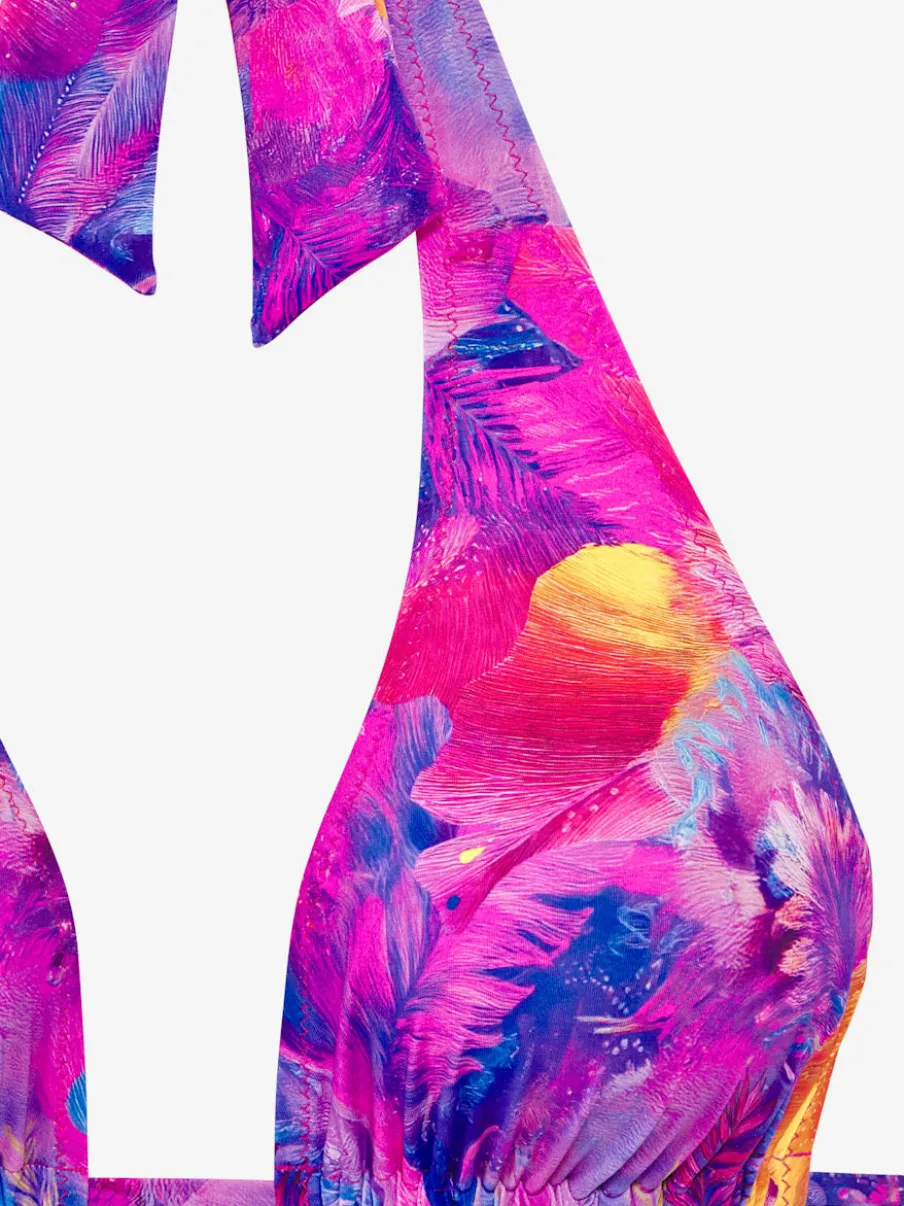 Haut de bikini triangle à bretelles réglables et bonnets amovibles