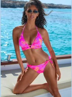 Haut de bikini triangle haut de maillot de bain avec imprimé floral intégral