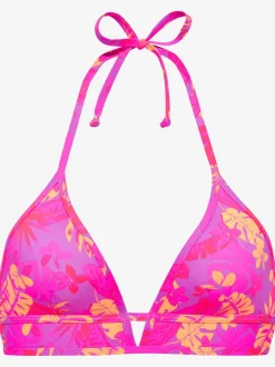 Haut de bikini triangle haut de maillot de bain avec imprimé floral intégral