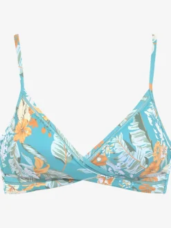 Haut de bikini triangle imprimé tropical avec bonnets amovibles