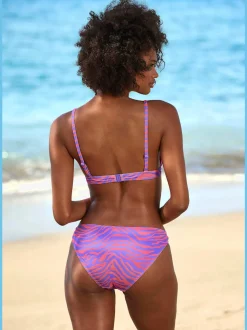 Haut de bikini triangle à motif animal avec bonnets amovibles