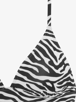 Haut de bikini triangle à motif animal avec bonnets amovibles