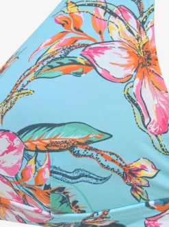 Haut de bikini triangle à motifs floraux avec bonnets amovibles et bretelles réglables