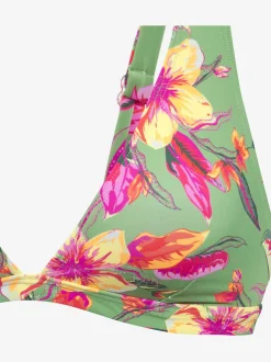 Haut de bikini triangle à motifs floraux avec bonnets amovibles et bretelles réglables