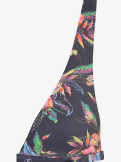 Haut de bikini triangle à motifs floraux avec bonnets amovibles et bretelles réglables