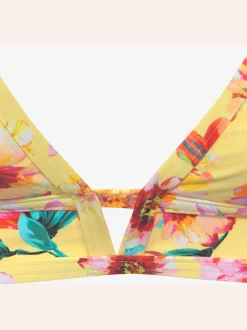 Haut de bikini triangle à motifs floraux amovibles