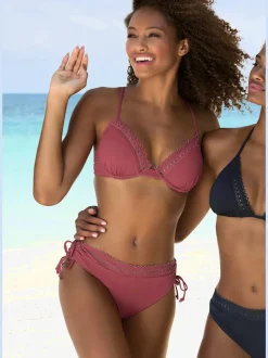 Haut de maillot à armatures bonnets rembourrés décoratif ajouré