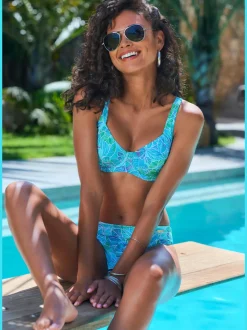 Haut de maillot à armatures floral avec bretelles réglables