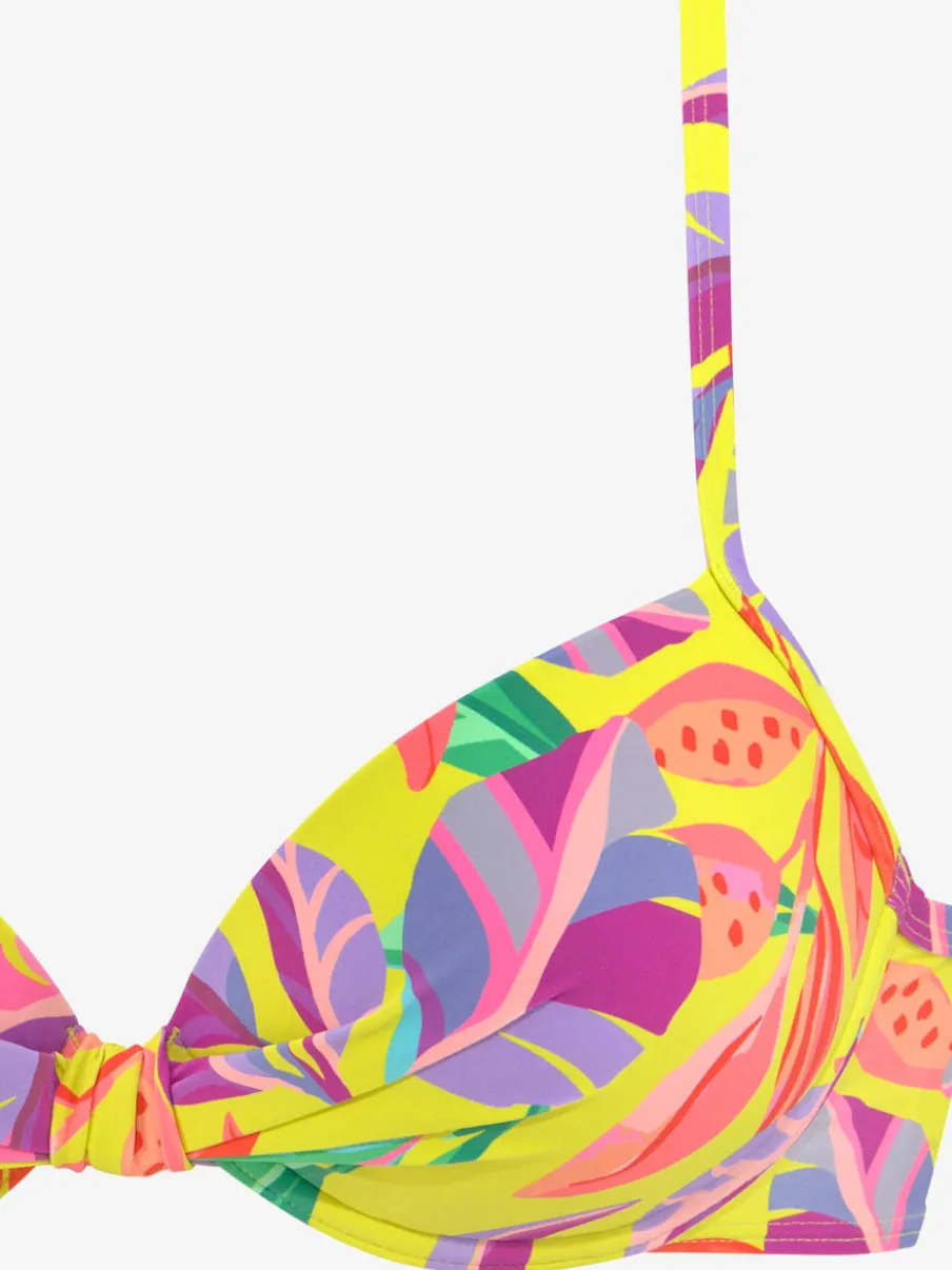 Haut de maillot à armatures motif floral unique ajustable