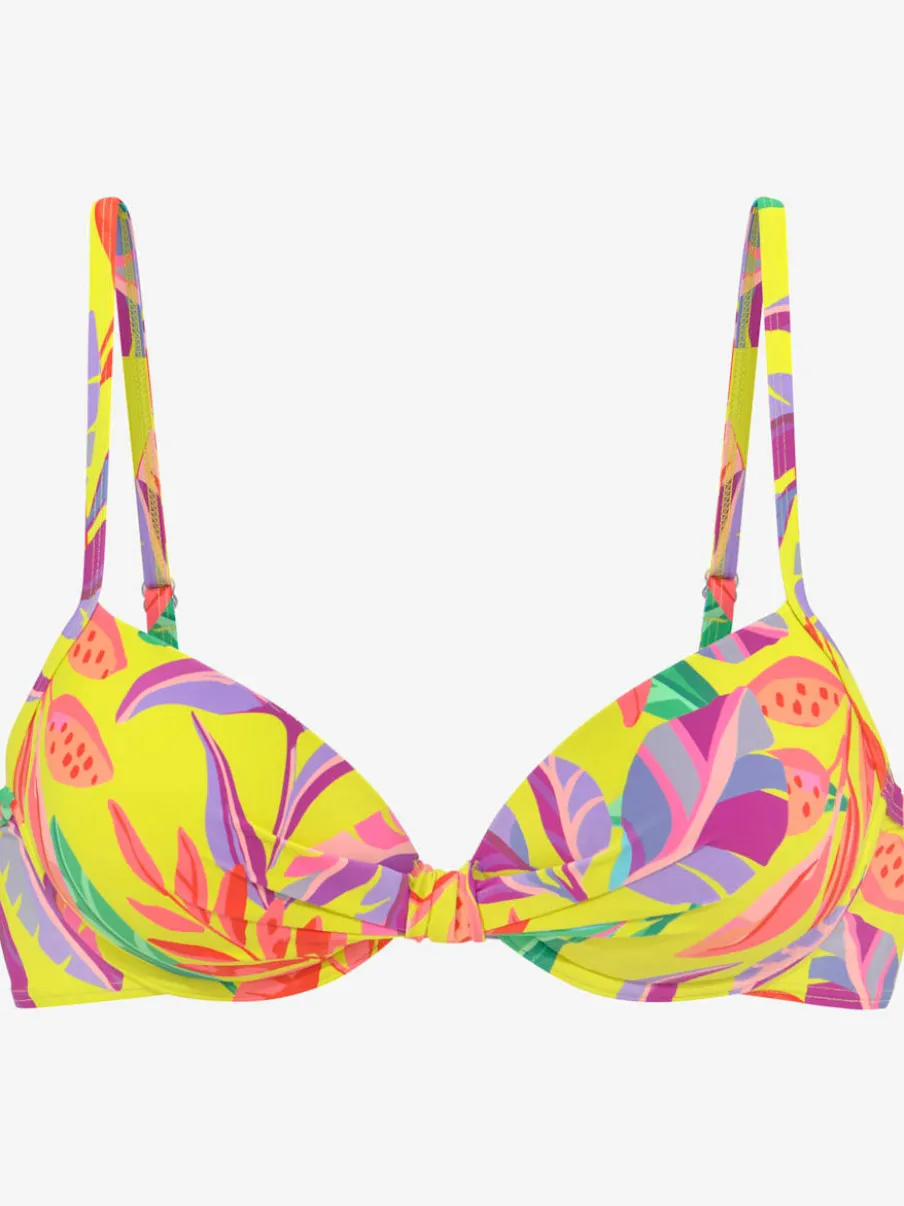 Haut de maillot à armatures motif floral unique ajustable